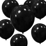 Latex Balloons 12 inch Black 50-pack