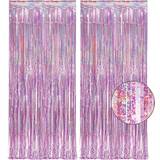 Doorway Party Curtains Tinsel Curtain Backdrop Glitter 2pcs