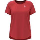 Red - Women Base Layers Odlo Crew Zeroweight Chill-tec Short Sleeve T-shirt Orange Woman