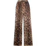 Spandex Trousers Dolce & Gabbana Leopard-print satin pajama pants