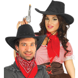 Fiestas Guirca Leather Cowboy Hat Black