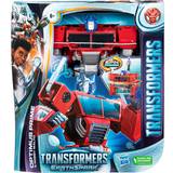 Transformers Toys Hasbro Transformers Earthspark Spin Changer Optimus Prime with Robby Malto