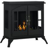 Ethanol Fireplaces Homcom Freestanding Ethanol Fireplace with Stainless Steel Flame Snuffer Black