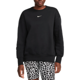 Sweatshirts - Women Jumpers Nike Sportswear Phoenix Fleece Oversized Crewneck Sweatshirt Women's - Black/Sail