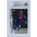 Topps Lionel Messi Barcelona Autographed 2019-20 Chrome UCL #1 BAS Authenticated Card