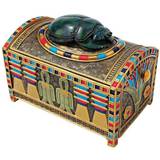 Blue Small Boxes Design Toscano Royal Egyptian Scarab Treasure
