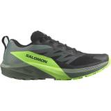 Salomon Black Shoes Salomon Trail Running Shoes Sense Ride Black/Laurel/Green Gecko for Men