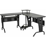 Gaming Desks Homcom Ranworth Corner Gaming Desk-Black