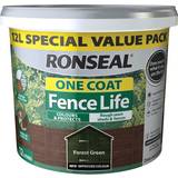 Ronseal forest green Ronseal One Coat Fence Life Wood Paint Forest Green 12L
