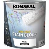 Ronseal Woodstain Paint Ronseal One Coat Stain Block Woodstain White 2.5L