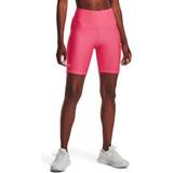 Under Armour Base Layer Trousers Under Armour HeatGear Bike Shorts for Ladies Pink Shock/White