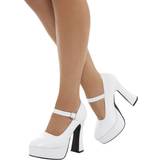 White Shoes Fancy Dress Smiffys 70s Platform Pumps Women's Shoes