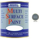 Bedec Grey Paint Bedec Multi Surface Paint Matt Dark Grey 0.75L