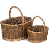 Baskets on sale Country Oval Unlined Wicker Shopping Basket