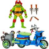 Playmates Toys TMNT Raphael's Battle Cycle with Side car and Figure