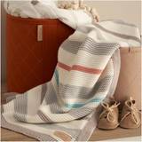 Tutti Bambini Baby Nests & Blankets Tutti Bambini Cocoon Chunky Knitted Baby Blanket-White/Brown