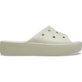 Beige Slides Crocs Classic Platform - Bone