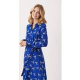 Part Two Damen Silane Kleid Casual Dress, Mazarine Blue Bouquet Print