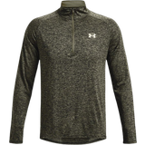 Golf Clothing Under Armour Men's UA Tech ½ Zip Long Sleeve Top - Marine OD Green/Black