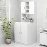 White Wall Bathroom Cabinets vidaXL Washing Machine Cabinet