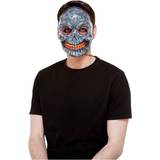 Grey Facemasks Fancy Dress Smiffys Skeleton Mask, Light Up, Grey