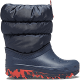 Crocs Winter Shoes Crocs Kid's Classic Neo Puff Boot - Navy