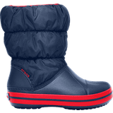 Crocs Winter Shoes Crocs Kid's Winter Puff Boot - Navy/Red