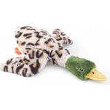 Zoon Squeaky Duck Plush Soft Dog Leopard
