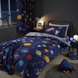 Blue Fabrics Catherine Lansfield Kids Lost In Space Duvet Cover Set