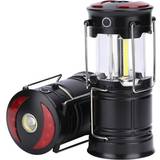 LED Portable Camping Torch Battery Operated Lantern USB rechargable Black