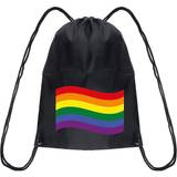 Bags Henbrandt Gay Pride LGBT Rainbow Flag Drawstring Bag