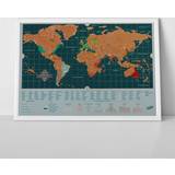 Luckies of London Wall Decor Luckies of London World Scratch Map Backpacker Edition Personalized World Travel