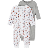 Organic Cotton Pyjamases Name It Baby Toddler Sleepers - Grey Melange (13198657)