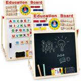 Wooden Toys Toy Boards & Screens Kids Wooden Easel 6 in1 Activity Board