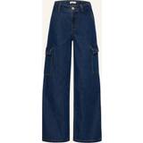 Buttons Trousers Name It Dark Blue Denim Rose Wide Cargo Jeans Noos 152 denim 152