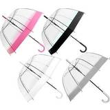58cm dome umbrella transparent pink