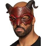 Eye Masks Boland Teuflische Augenmaske mit Hörnern Dämonen-Maske rot-schwarz