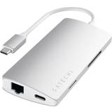 Silver Docking Stations Satechi Type-C Multi-Port Adapter 4K