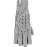 Grey - Women Mittens Heat Holders Ladies Willow Gloves Light Grey