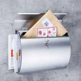 HI Letterboxes & Posts HI Letter Box with Newspaper Holder