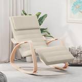 White Rocking Chairs vidaXL Cream Rocking Chair