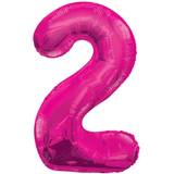 Number Balloons Unique 2 Pink 34" Numeral Balloon