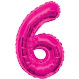Number Balloons Unique 6 Pink 34" Numeral Balloon