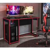 Gaming Desks GRS With Red Trim Ryker Gaming Desk Computer Workstation Laptop PC Office Study Crafting