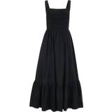 Whistles Women's Greta Ruched Poplin Dress Black