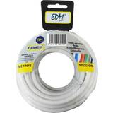 White Cable Reels Edm Kabel 3 x 1 mm Hvid 25 m