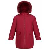 Down jackets - Hood with fur Regatta Kid's Adelyn Waterproof Parka Jacket - Dark Pimento (RKP247-68D)