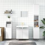 White Wall Bathroom Cabinets vidaXL badeværelsesskab 58x33x60 konstrueret træ