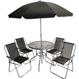 Black Garden & Outdoor Furniture Samuel Alexander 4-seater Patio Dining Set, 1 Table incl. 4 Chairs