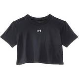 Spandex Tops Children's Clothing Under Armour Girl's Youths Logo Crop Top Black